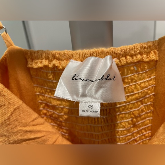 Line & Dot Orange Eyelet strapped dress - Picture 6 of 10